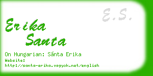 erika santa business card